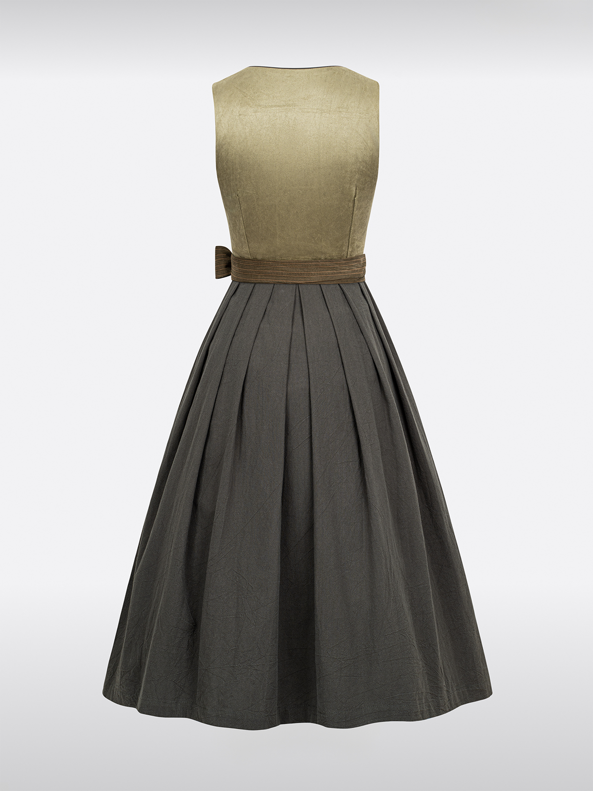 Groene Rechte Halslijn Traditionele Dirndl