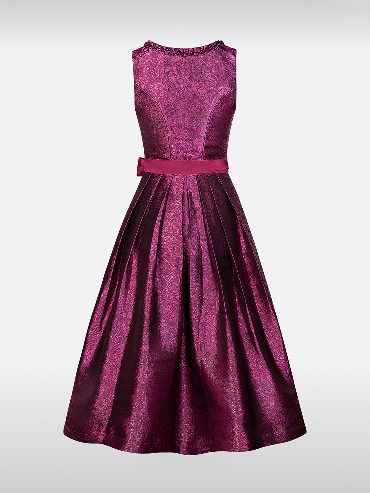 Roze Rechte Halslijn Rits Voor Dirndl