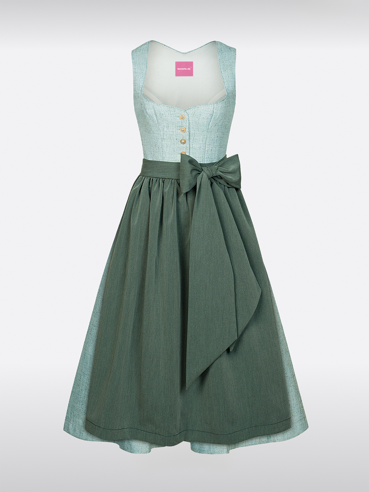 Groene Hart-Uitsnede Knopen Dirndl