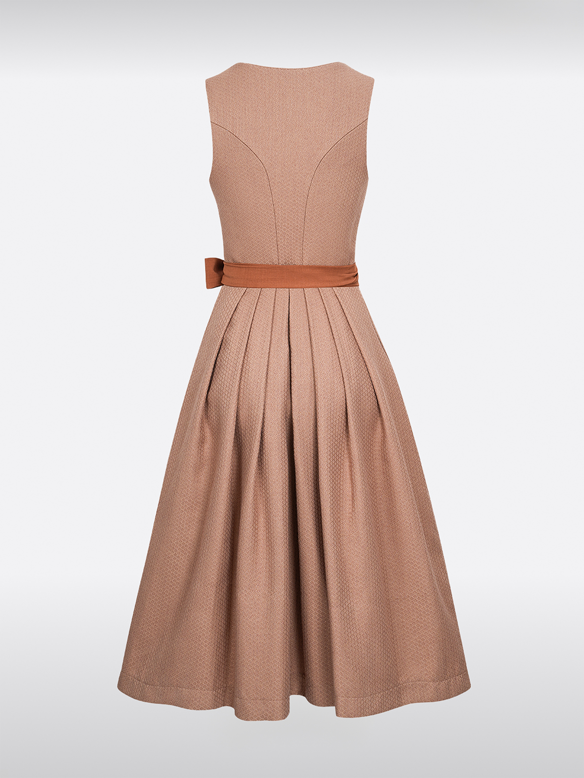 Braun Hartvormige Uitsnede Rits Vooraan Dirndl