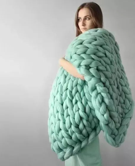 Chunky Gebreide Deken – Extra Zachte, Warme Plaid voor Bank en Bed
