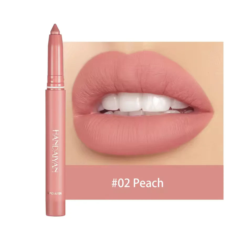 12 Kleuren HANDAIYAN Draaiende Aanscherpbare Matte Lippenstift Potloden