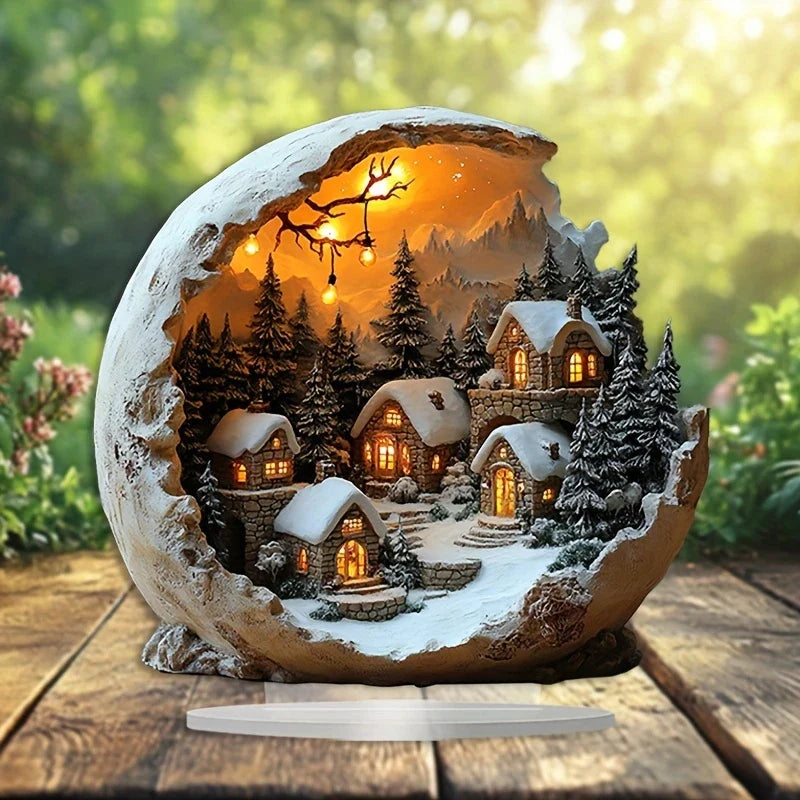 Boho Kerstdecoratie Acryl Figuren 23x20 cm