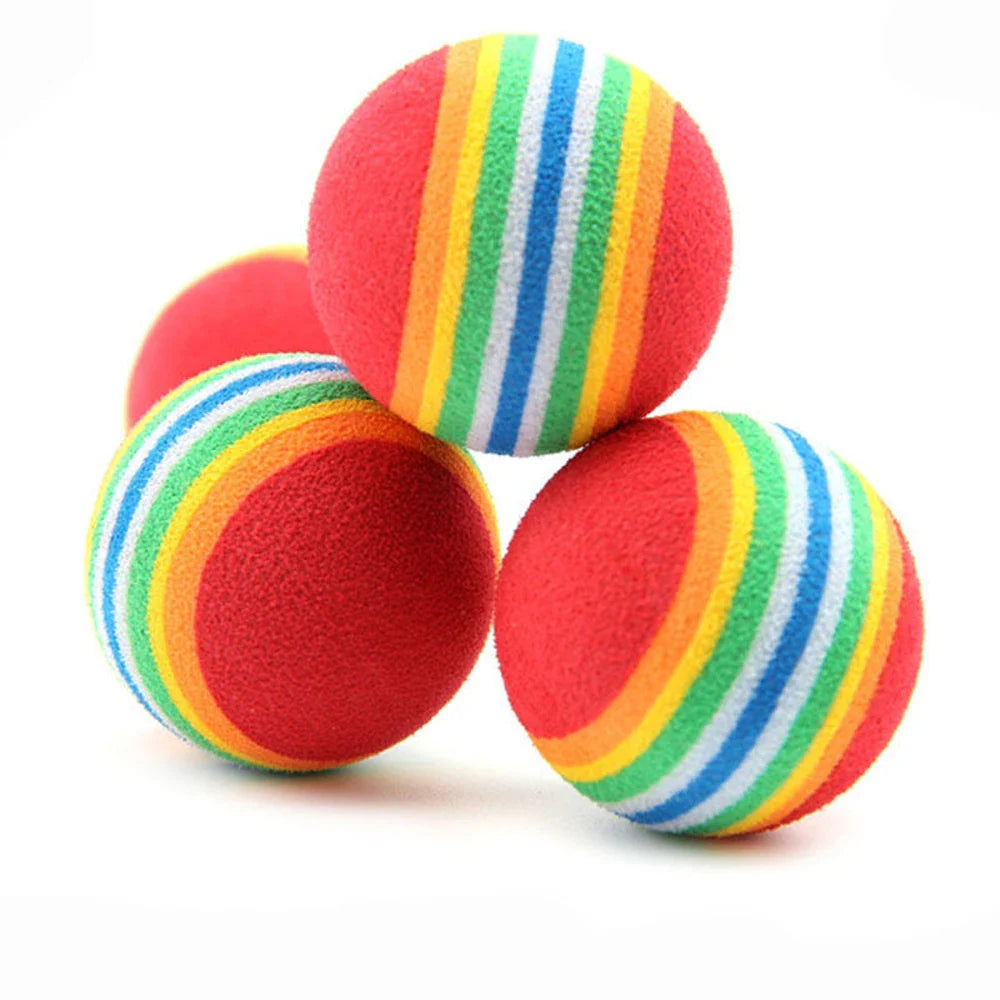 Fellfreude Kattenbal Speelgoed | Kleurrijke EVA Ballen | Stil & Veilig | 6 Stuks