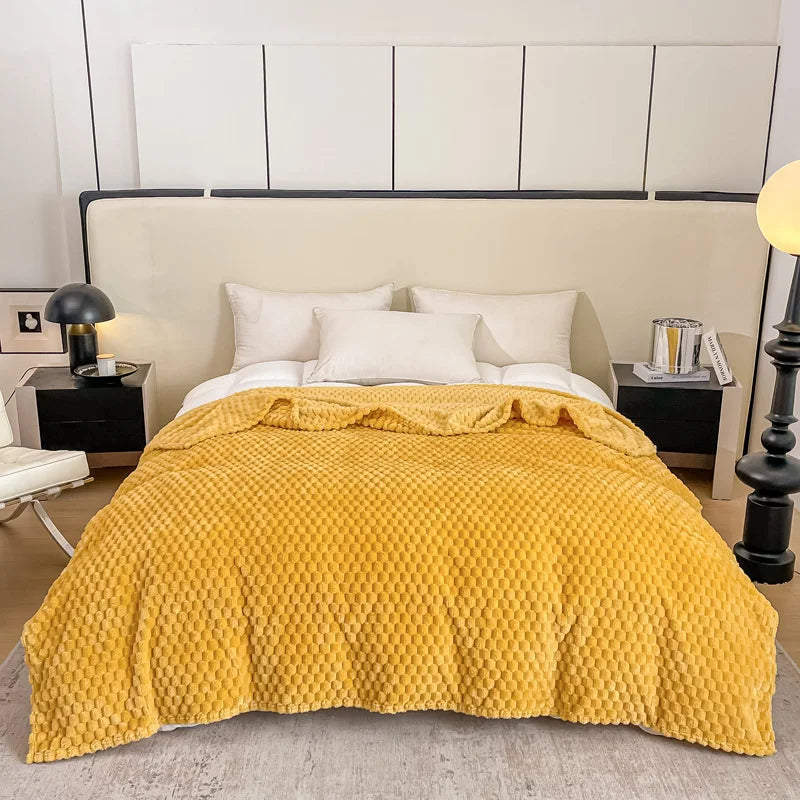 Caelidra - Geruite Zachte Fluwelen Deken Warm Knusse Plaid voor Bank en Bed