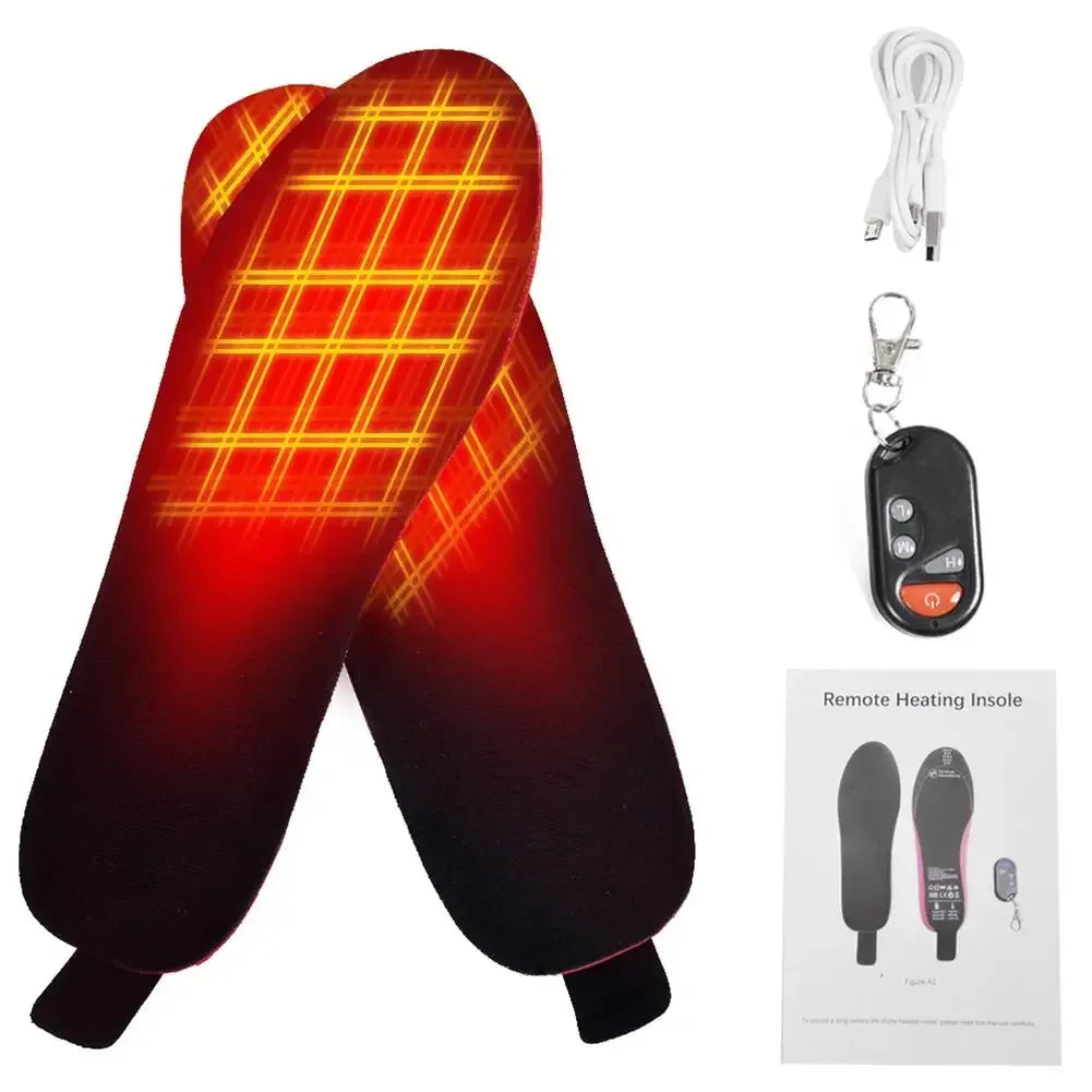 Verwarmbare Inlegzolen WarmStep Pro | Oplaadbaar met Afstandsbediening | 3 Verwarmingsniveaus | Op maat knipbaar | Elektrische Voetverwarmers voor Winter & Outdoor