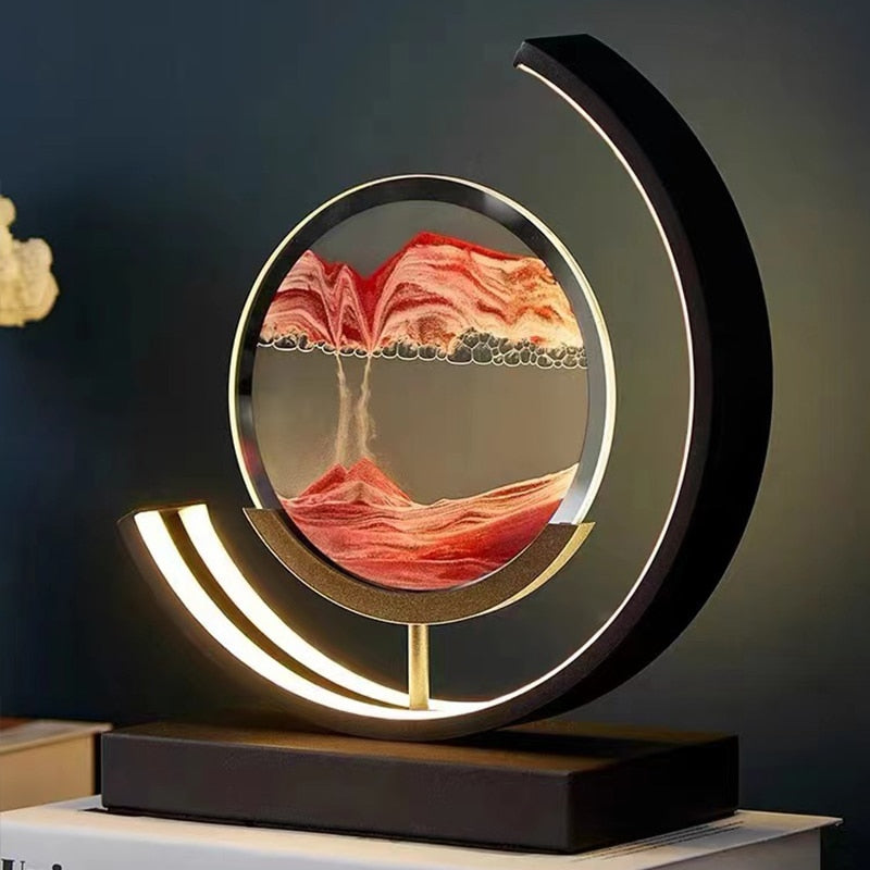 SandAura | Fascinerende & Rustgevende Zand Tafel Lamp