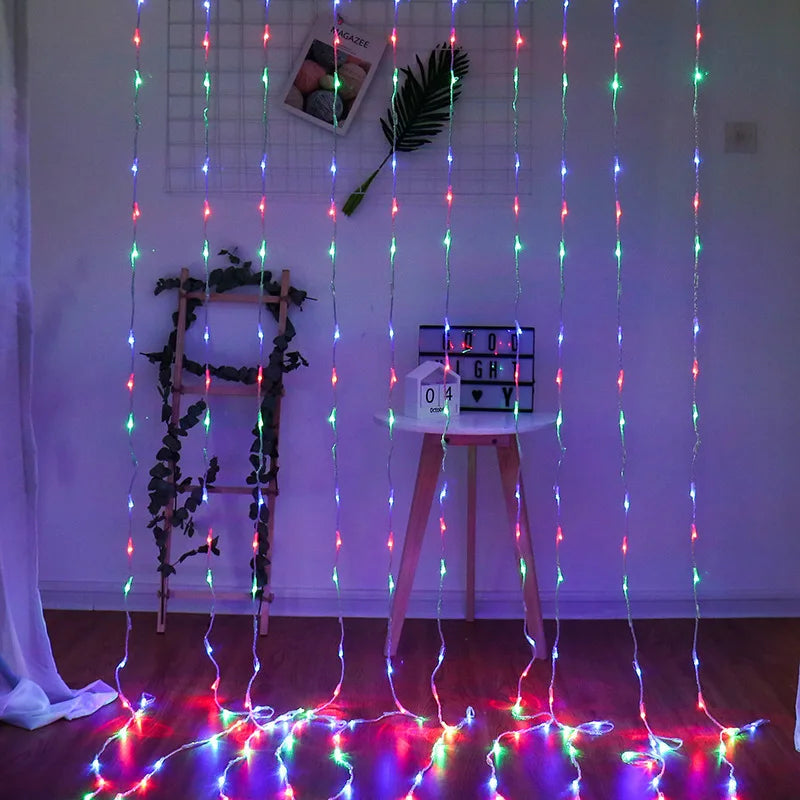 LED Kerstgordijnverlichting met Kleurwissel – Decoratieve Lichtjes voor Raam en Muur