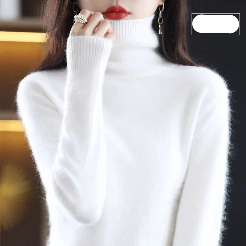 Nyorelle Cashmere Hoge Hals Trui voor Herfst en Winter
