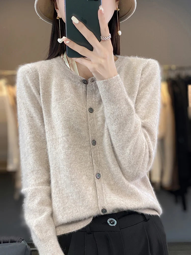 Aurea Cashmere Cardigan Trui Voor Koude Weer