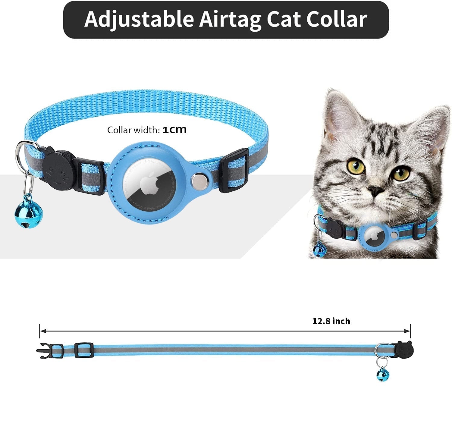 Airtag Kat Tracking Halsband - GPS Vinder & Antiverlies