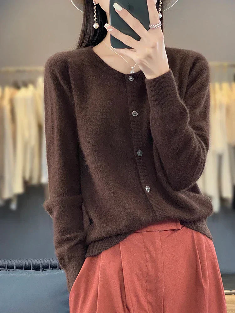 Aurea Cashmere Cardigan Trui Voor Koude Weer