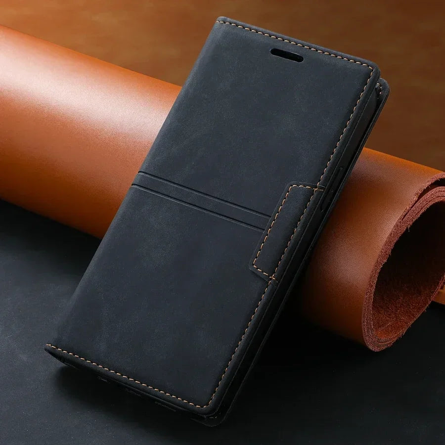 Sandsberg | Google Pixel Leren Wallet-Hoes | Magnetische Flip-Cover met Beschermfunctie