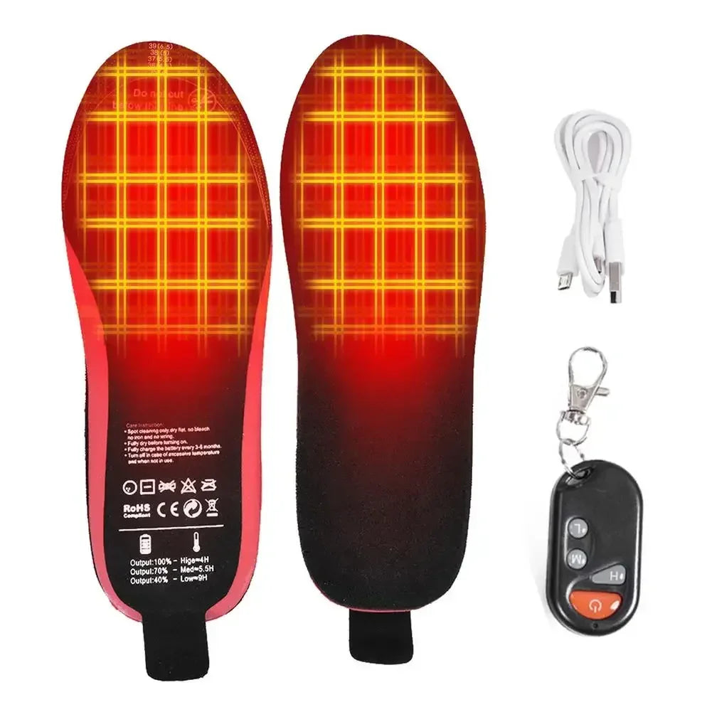 Verwarmbare Inlegzolen WarmStep Pro | Oplaadbaar met Afstandsbediening | 3 Verwarmingsniveaus | Op maat knipbaar | Elektrische Voetverwarmers voor Winter & Outdoor