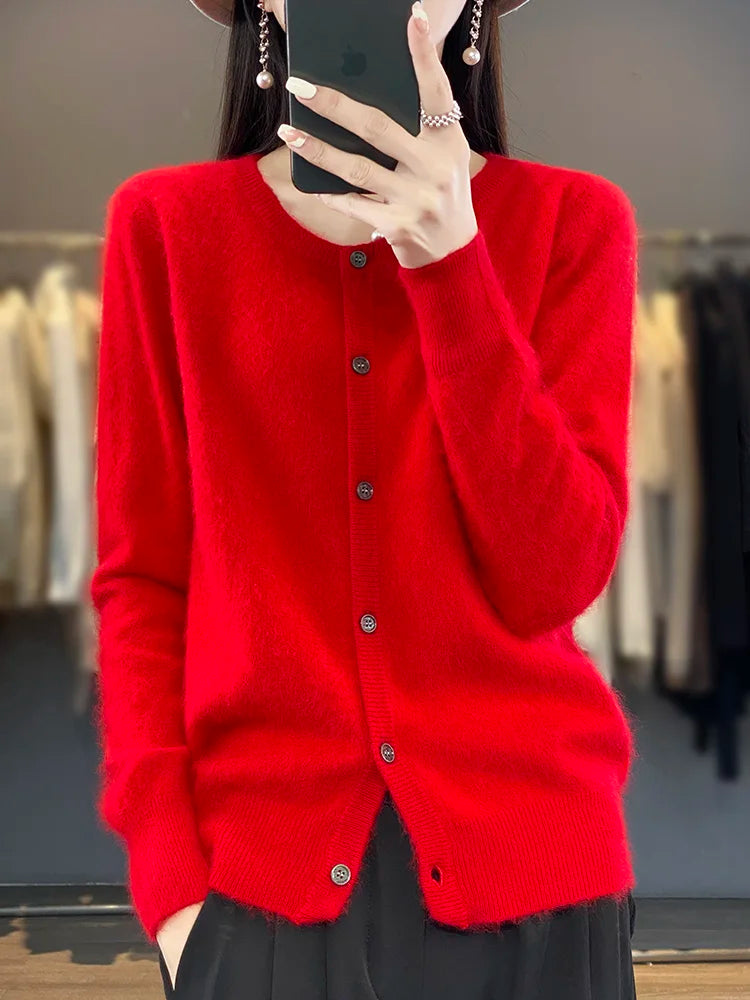 Aurea Cashmere Cardigan Trui Voor Koude Weer