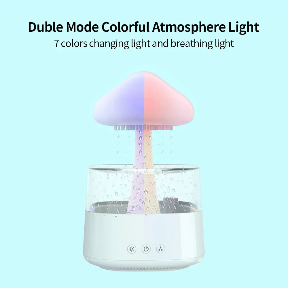 AquaLuxe Cloud Rain Diffuser | Creëer een rustgevende atmosfeer met kleurrijk licht