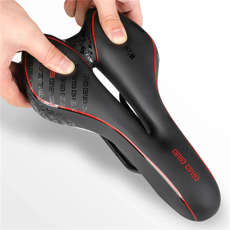 Gel Comfort Fietszadel – Het Meest Comfortabele Fietsstoeltje voor Weg- en MTB, Lichtgewicht PU Leer, Gel + Schuim Vulling, 27cm x 16cm