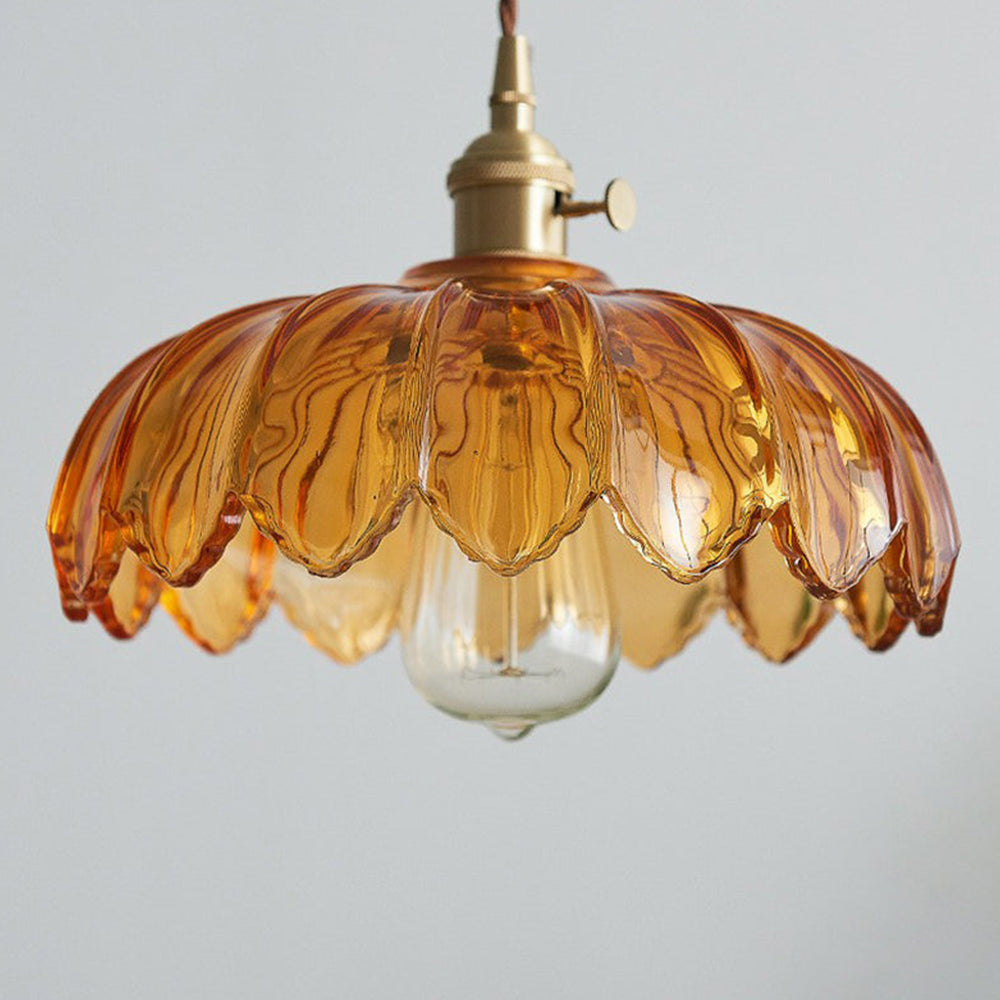 Vintage bloemen hanglamp