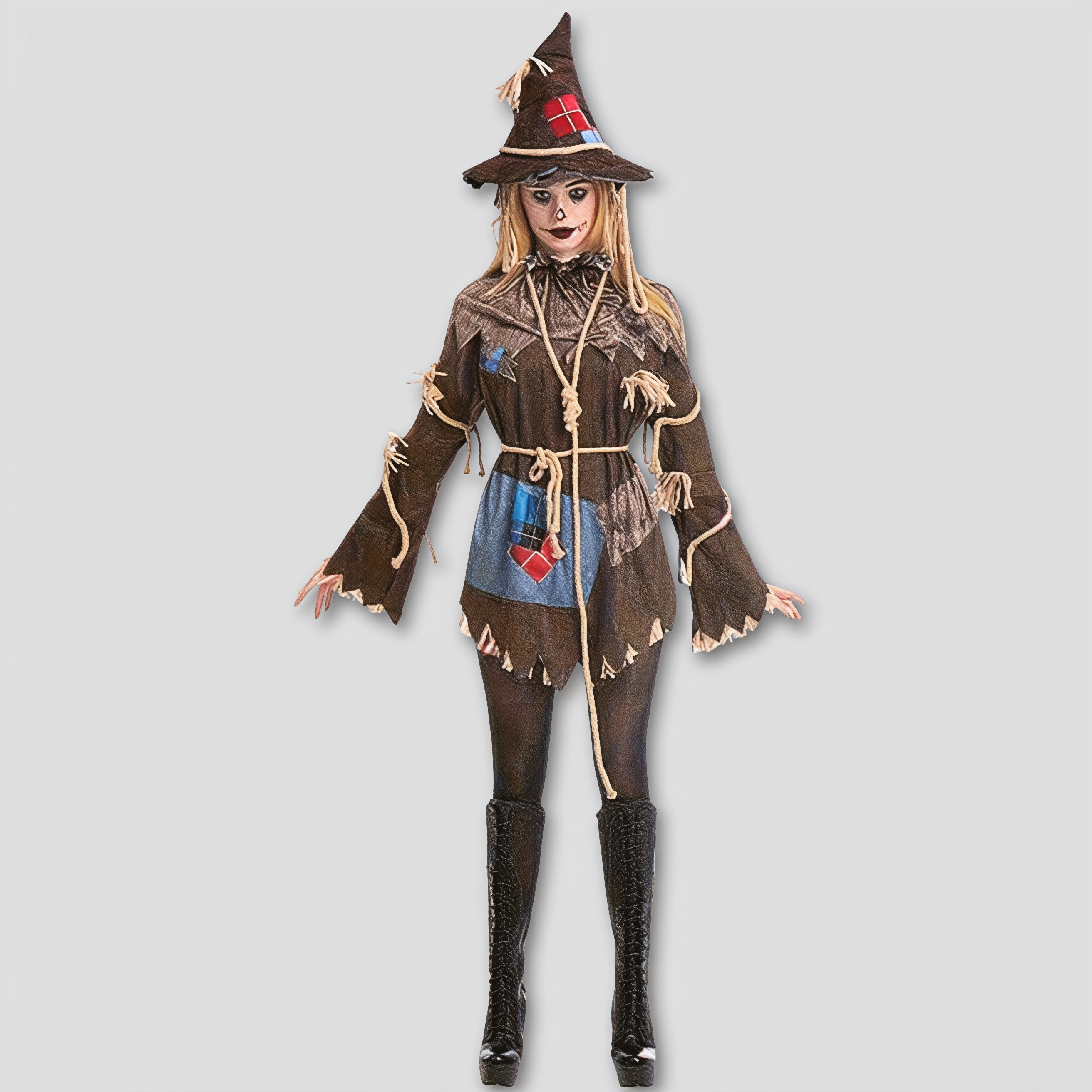 Heksenhoed Halloween Kostuum Polyester Hoed Touw Jurk