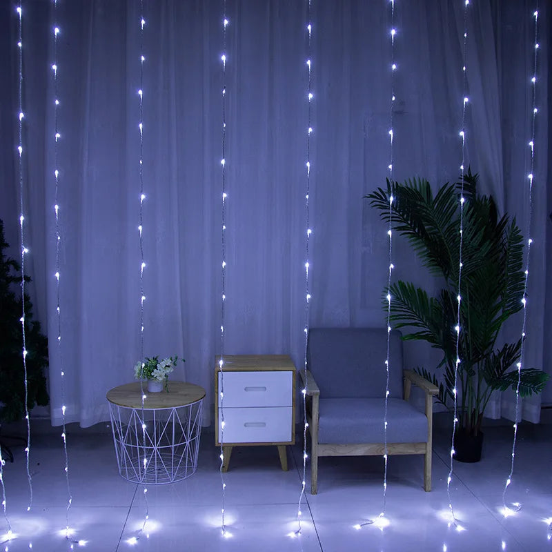 LED Kerstgordijnverlichting met Kleurwissel – Decoratieve Lichtjes voor Raam en Muur