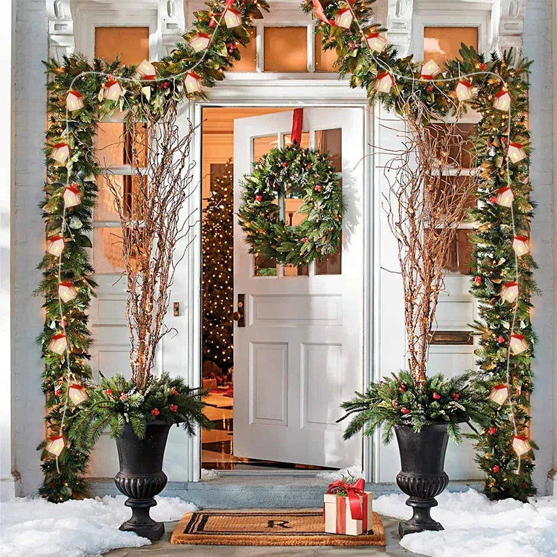 Houten Kersthuisjes met LED Kerstverlichting – Decoratieve Kerstdecoratie