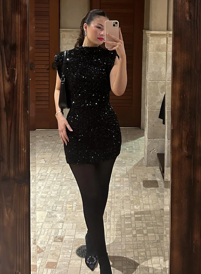 Vrouwen Paillettenjurk | Mini