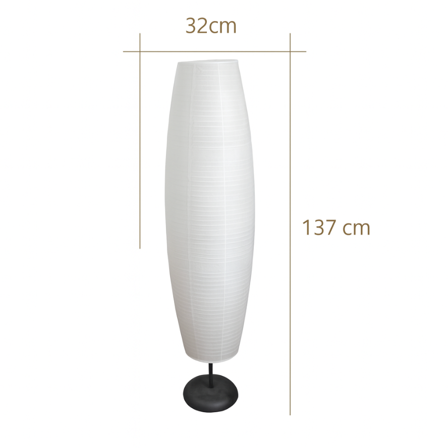 Noordse rijstpapier zuilen 2-licht vloerlamp