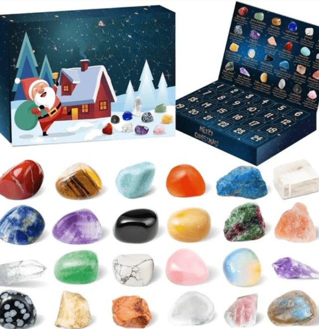 Edelstenen Adventskalender – 24 Echte Kristallen voor Kinderen