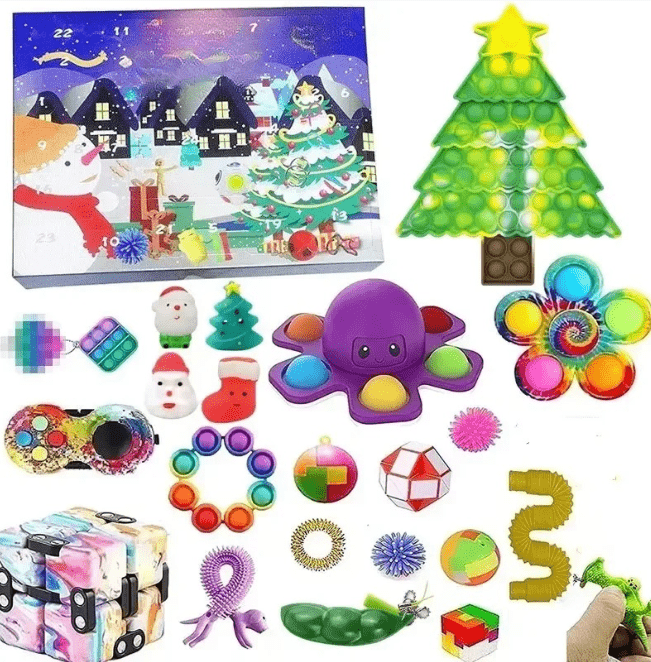Fidget Adventskalender voor Kinderen – 24 Dagen Vol Sensorisch Speelgoed en Pop It Verrassingen