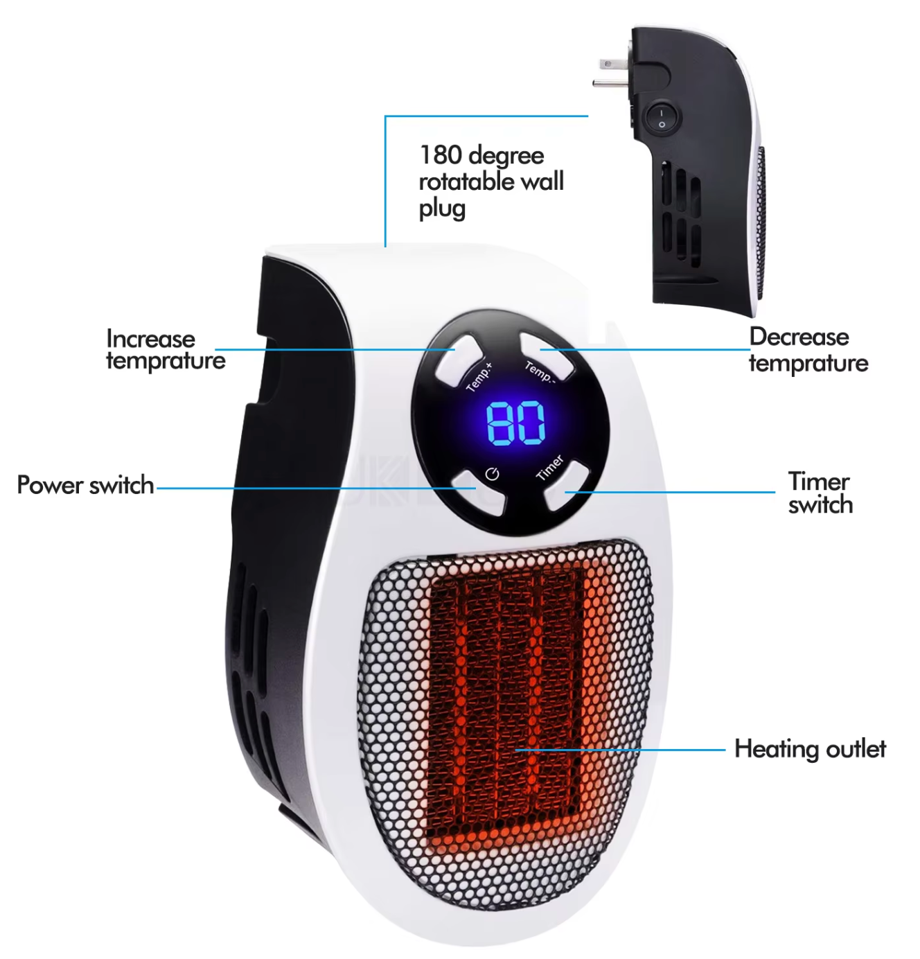 LuxaHeat Elegante Kachel | Draagbare kachel voor comfortabele warmte overal