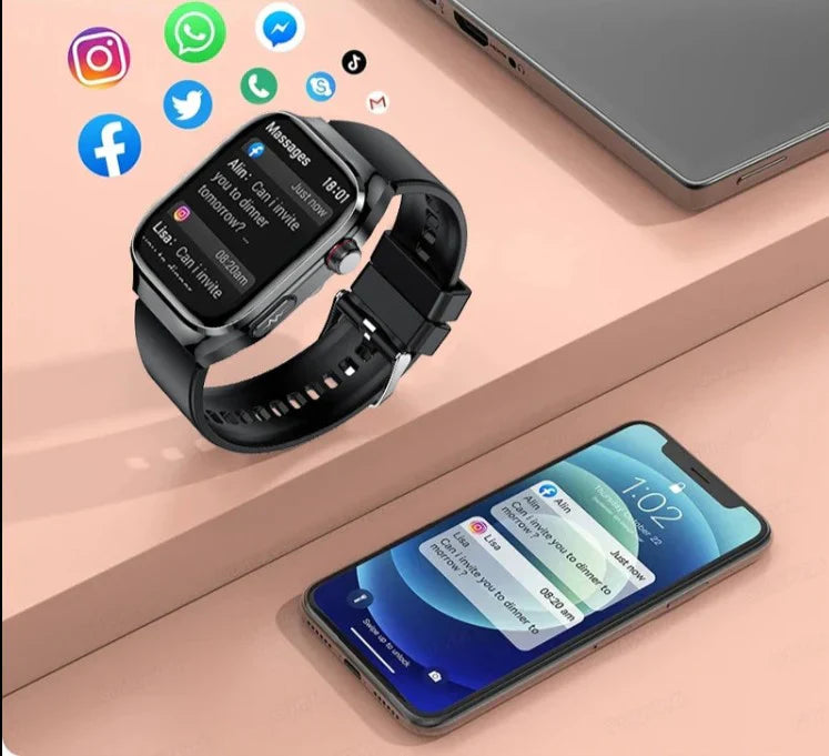 NexaPulse Smartwatch Met Bluetooth-connectiviteit En Activiteitstracking Voor De Hele Dag