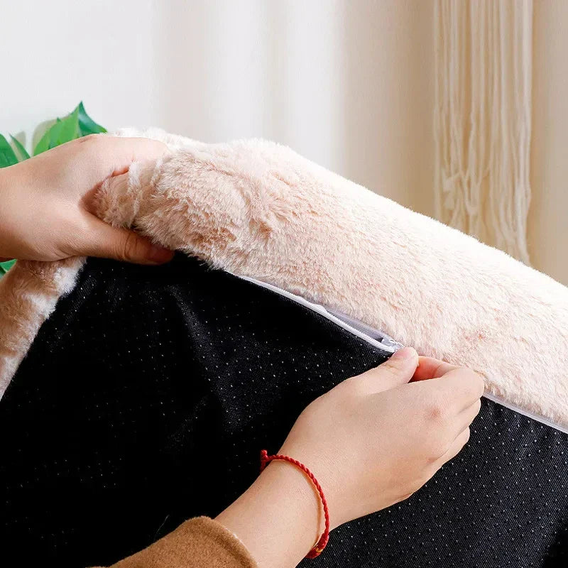 Sofalux Luxe Kattenbed - Pluche Warmte voor Katten & Kleine Honden, Winter Comfort