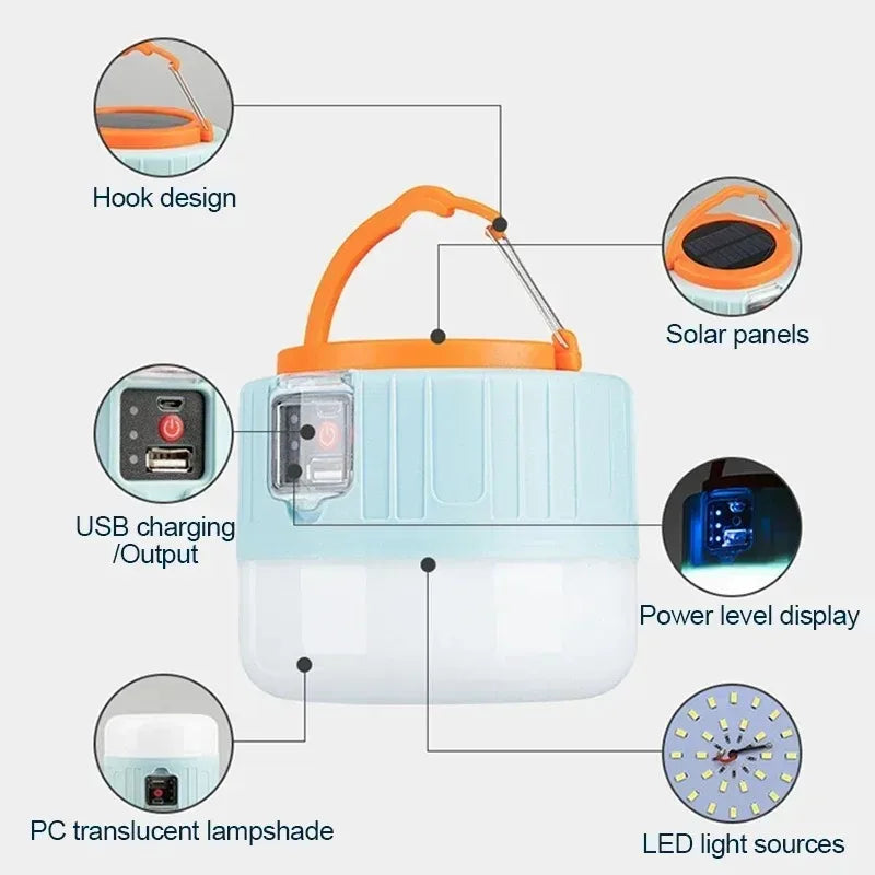 Zonne-energie Campinglamp – Betrouwbare Noodverlichting