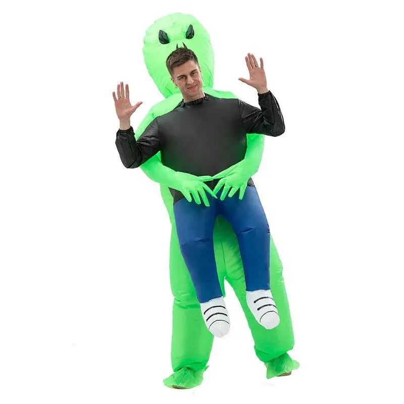 Grappig Opblaasbaar Halloween Kostuum voor Mannen | Alien Draag Mij Kostuum