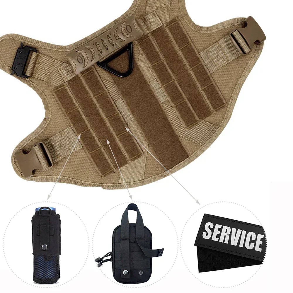 Guardpaw Tactische Hondenharnas met Handgreep - Duurzaam, Verstelbaar, Leash Set