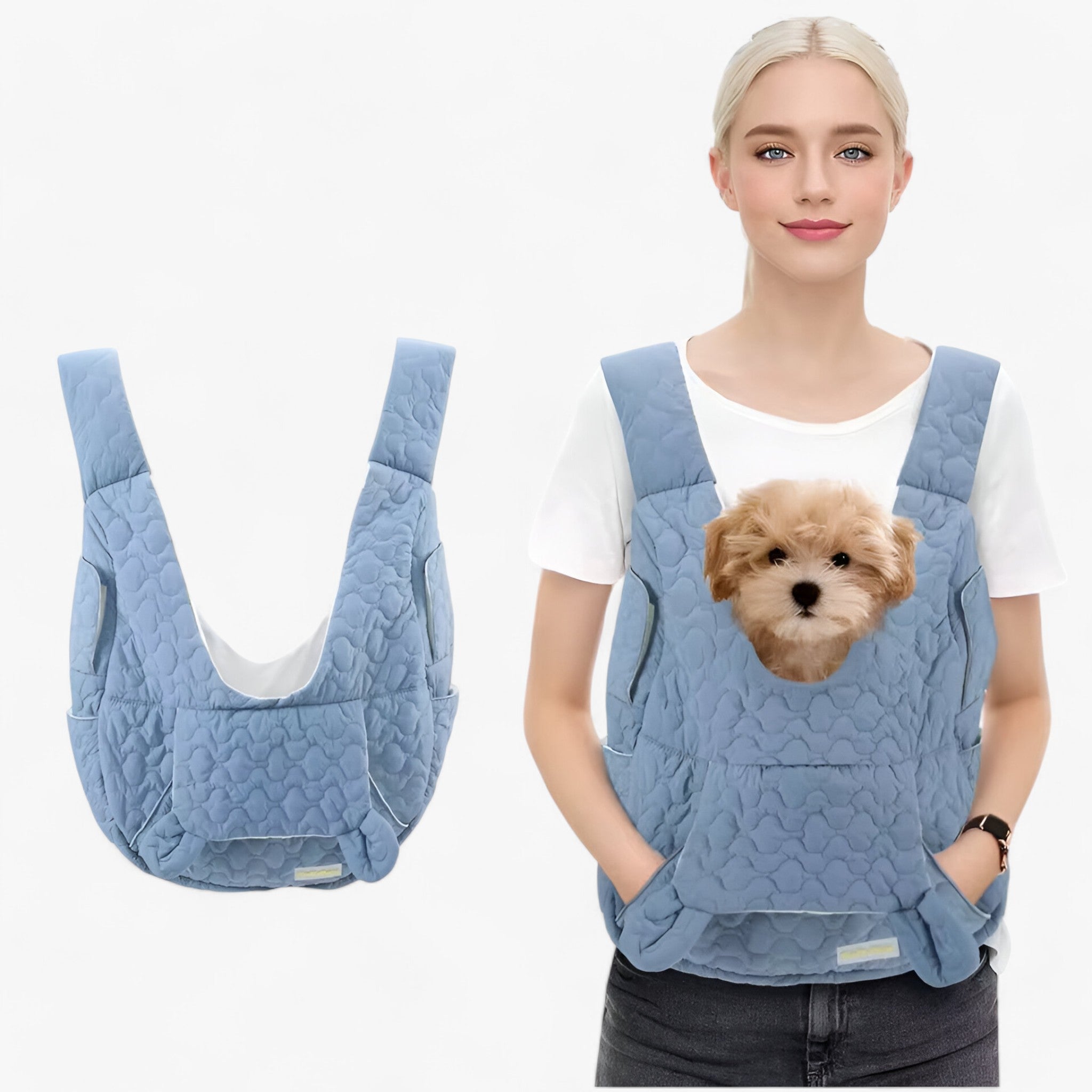 Pawrello Huisdier Draagtas tot 10 kg | Weerbestendig & Comfortabel | Voor Katten & Kleine Honden | Met Ergonomische Draagriemen