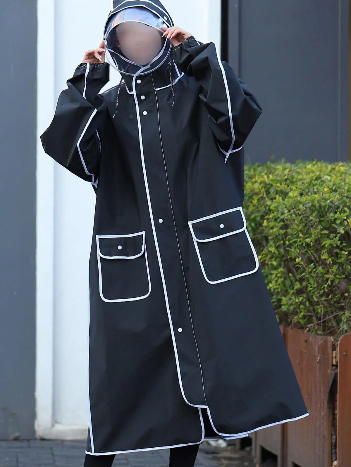 Unisex Waterdichte Lange Regen Poncho – Volledige Lichaams Kap Regenjas met Reflecterende Afwerking