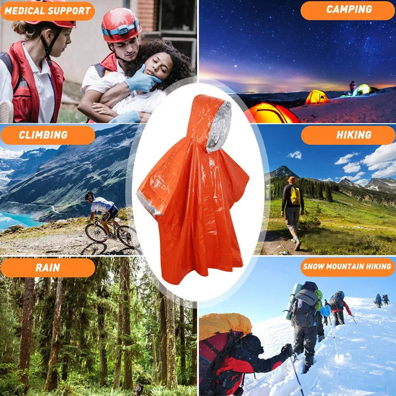 Opvouwbare Regenponcho – Bescherming tegen Weer & Wind