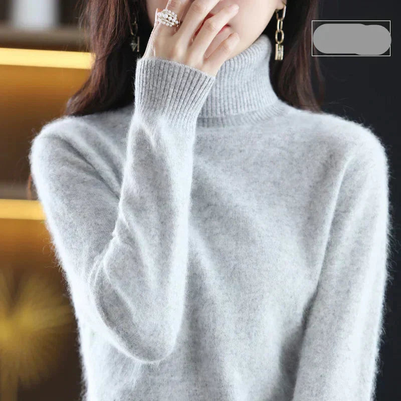Nyorelle Cashmere Hoge Hals Trui voor Herfst en Winter