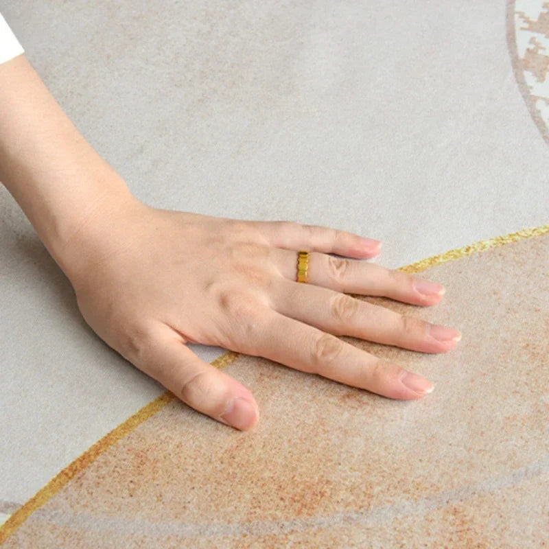 Thyn - Japanse Stijl Ronde Wasbare Vloerkleed voor Woonkamer
