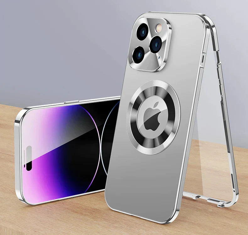 Case 360° Volledig Scherm Lens Metaal Magnetisch Magsafe Hoezen Aluminium voor iPhone 15 14 13