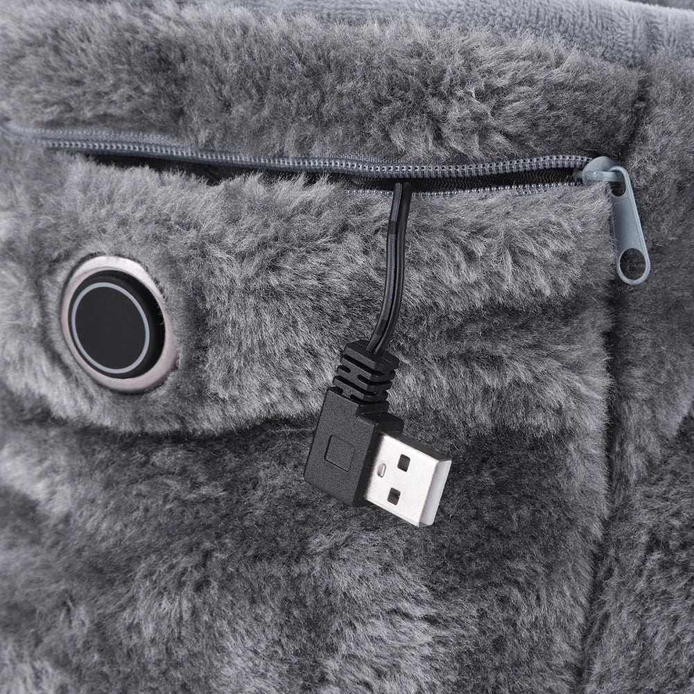 Elektrisch Verwarmde USB Pantoffels – Pluche Warme Voetverwarmers
