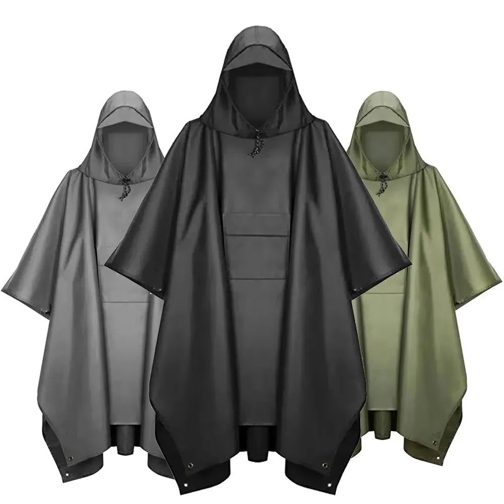 Heren Regenponcho – Waterdicht, Winddicht en Opvouwbaar voor Outdoor
