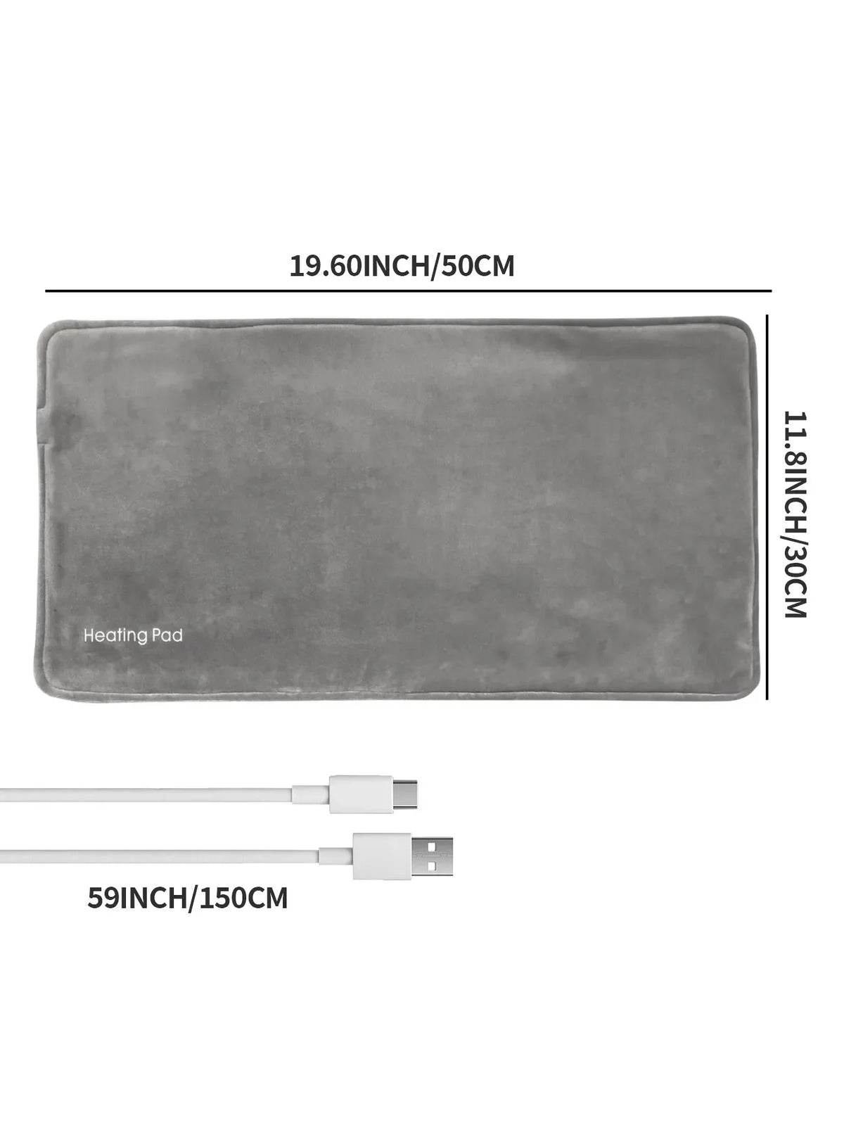 Mini Verwarmde Deken met USB 5V – Elektrisch Warmtekussen 50 x 30 cm