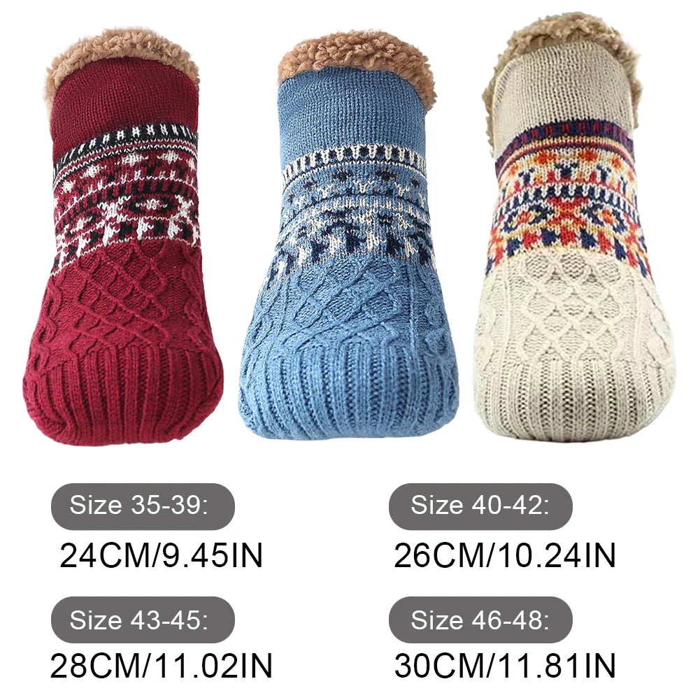 Nordhütte | Thermo-Huis Sokken Winter | Antislip Knuffelsokken voor Dames & Heren | Dikke Voering & Extra Warm | Zachte Antislip Sokken voor Thuis & Kerst