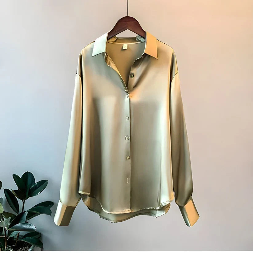 SilkElegance Dames Zijde Blouse | Luxe draagcomfort en tijdloze stijl voor elke gelegenheid