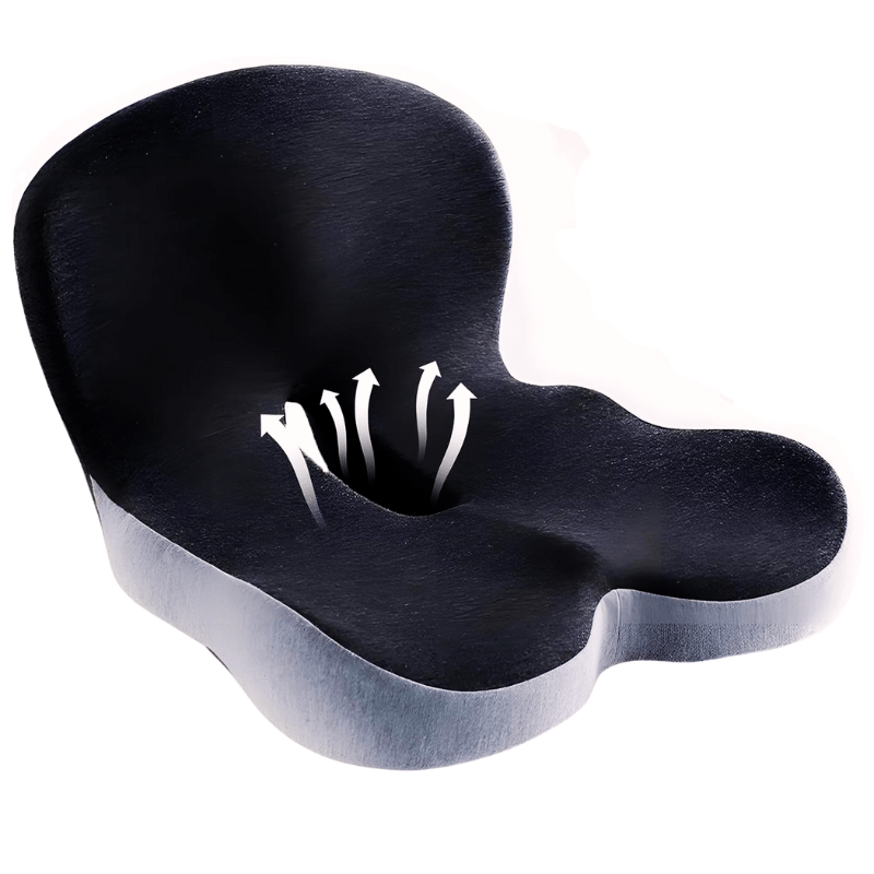 Zitkussen | Ergonomisch Memory Foam Zitkussen | Drukverlagend & Antislip | ErgoComfort