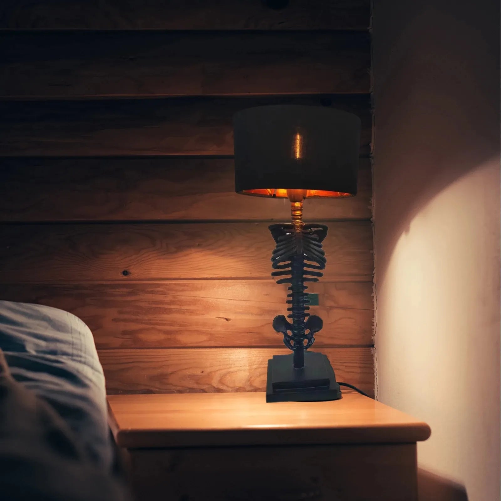 Gotische Skelett Tafellamp | Handgemaakt Kunst Design