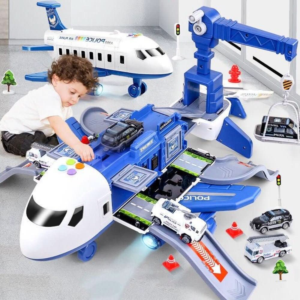 SKYQUEST – Avontuurlijke AirPlay Set met Vliegtuig & Voertuigen voor Creatieve Kinderen
