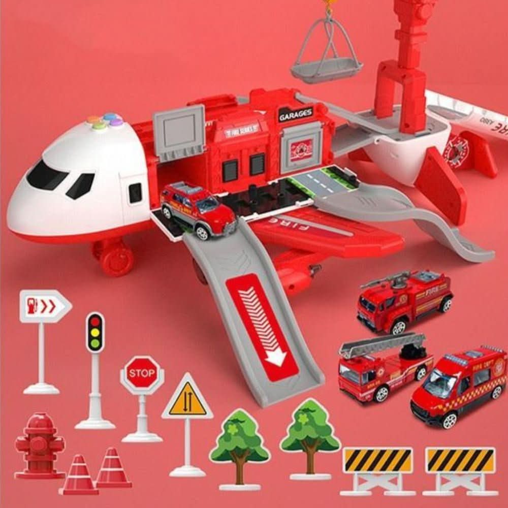 SKYQUEST – Avontuurlijke AirPlay Set met Vliegtuig & Voertuigen voor Creatieve Kinderen